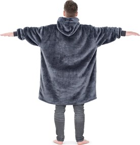 Hanorac din micropluș cu imitație blăniță 4Home Antracit, uni L - pentru bărbați