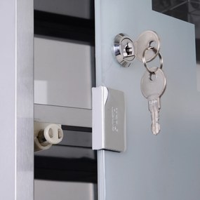 HOMCOM Dulap pentru Medicamente, din Inox, Ușor de Curățat, 50x30x18 cm, Argintiu | Aosom Romania