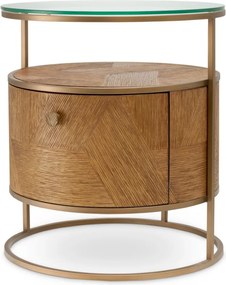 Noptiera, Masuta LUX, Furnir de stejar, Velutto