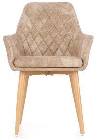 Scaun de bucaterie Ray, bej/fag