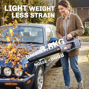 Outsunny Suflător cu Baterie 36V, Suflător de Frunze cu 2 Baterii 4Ah, Motor Brushless 1000W, 3 Niveluri de Viteză 270 km/h, Turbo Boost, Încărcător, Ușor, pentru Grădină, Frunze, Zăpadă, Praf | Aosom Romania