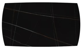Masa ceramica extensibila Sahara Noir 140 x 90 x 75 cm