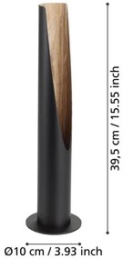 Lampă LED de masă Eglo 901734 BARBOTTO 1xGU10/4,5W/230V 3000K negru/maro