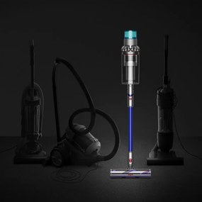 Aspirator vertical Dyson Gen5detect 446989-01, 280AW, 135000 rpm, 0.75l, 70 min, 3 moduri, LCD cu date în timp real, Senzor de particule, Lumina, HEPA, Nichel/violet