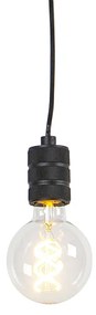 Lampă modernă suspendată neagră - Cavalux