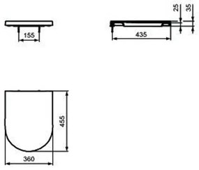 Capac WC Ideal Standard Atelier Blend Curve softclose alb - T376001