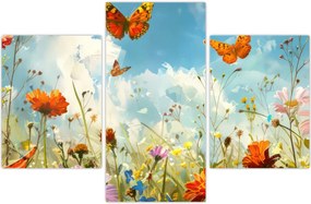 Tablou - Fluturi pe pajiștea de vară (90x60 cm)