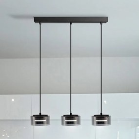 Lustra LED suspendata design modern Olaia 3L Fumuriu