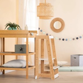 Turn de învățare alb din bambus – Roba