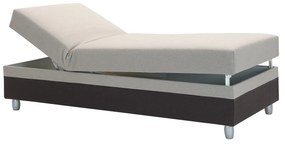 Pat de o persoană 85 cm Sodak (Gri închis + Maro gri) (cu sp. depozitare). 1100768