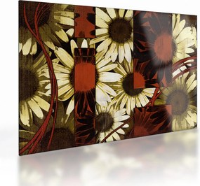 Tablou pe sticlă cu flori (70x50 cm)