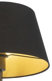 Lampă de podea neagră cu abajur negru și braț reglabil - Ladas Deluxe