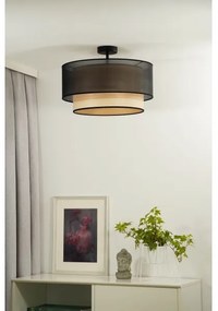 Lustră aplicată WOOD Duolla BOHO 1xE27/15W/230V d. 45 cm negru/bej