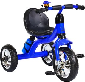 Tricicleta cu pedale NOVOKIDS™ Chavalier ,Cu sonerie si sticla de apa, max 20 kg, Roti din spuma cauciucata EVA, Cadru metalic, Dimensiuni 75X54X46