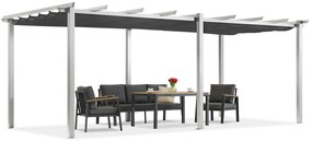 Barbados pergolă terasă 3x6 m Garden Point alb-antracit