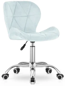 Scaun de birou AVOLA VELVET albastru deschis