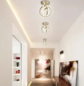 Lustra LED Cu Trei Tipuri De Lumina, Auriu, 28 w