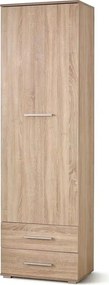 Dulap LIMA REG1, stejar sonoma, PAL laminat, cu o usa si 2 sertare, 60