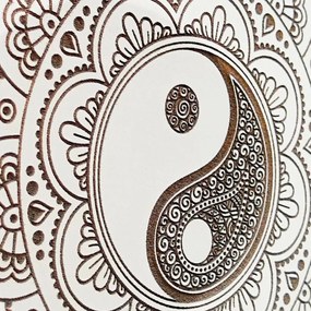 DUBLEZ | Mandala gravată pentru perete – Yin Yang