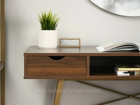 Masă PC Gavon (nuc + auriu). 1109761