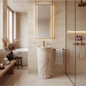 Lavoar freestanding de sine statator Ceramic Rea Blanka Savana Matt