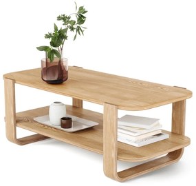 Măsuță de cafea în culoare naturală din lemn masiv de eucalipt 55x109 cm Bellwood – Umbra