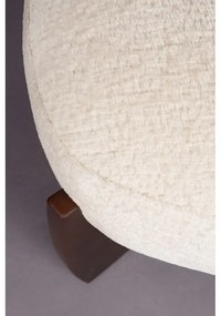 Taburet bej cu tapițerie din țesătură bouclé Emilius – Dutchbone