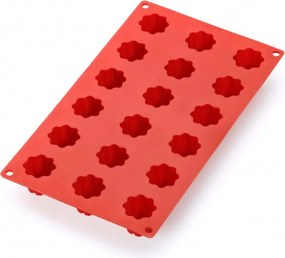 Tava de copt savarine Lekue 1010168, 30x17,5x2,8 cm, 360 ml, -60°C/+220°C, Silicon platinat, Rosu