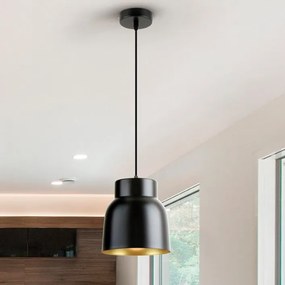 Pendul din metal negru cu auriu Vulcano