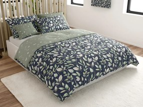 Lenjerie de pat din microfibra SILVANE negru-verde Dimensiune lenjerie de pat: 70 x 90 cm | 140 x 220 cm