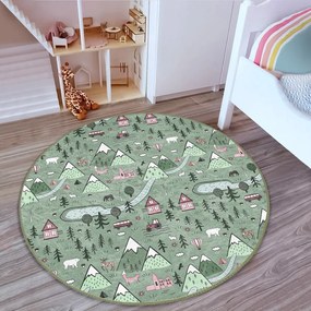 Covor pentru copii verde ø 120 cm Comfort – Mila Home