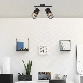 Brilliant - Lampă spot KAMOLO 2xE27/40W/230V negru