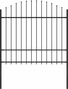 vidaXL Gard de grădină Woerden cu vârf tip suliță din oțel 170x175 cm negru
