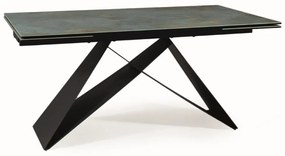 Masa extensibila Westin Ceramic Ossido turcoaz/negru mat L160-240 cm