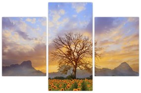 Tablou - Peisaj cu floarea soarelui (90x60 cm)