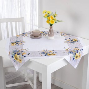 Fată de masă centrală cu imprimeu FLORI DE LUNCĂ 85 x 85 cm