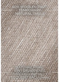 Covor bej țesut manual din amestesc de lână 60x90 cm Pradesh Linen White – Elle Decoration