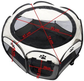 Cusca tarc pliabil pentru caini/pisici Culoare gri 74x74x43cm