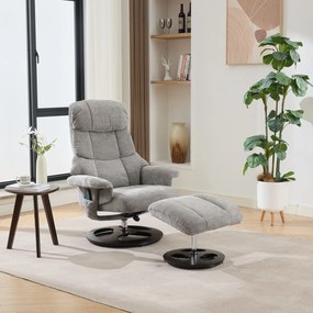 Fotoliu confortabil de relaxare cu funcție de masaj și încălzire, Gri | Aosom Romania