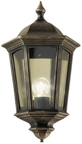 Aplica de perete exterior stil clasic IP43 Puchberg AL 11K/82505 schwarz-gold/rauch OR