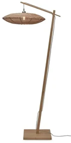 Lampadar eco din bambus cu ratan Tanami L nat./disc nat