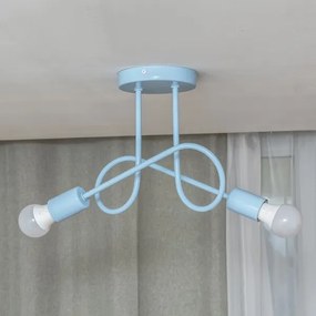 Lustru aplicat OXFORD, 2xE27/15W/230V, albastru