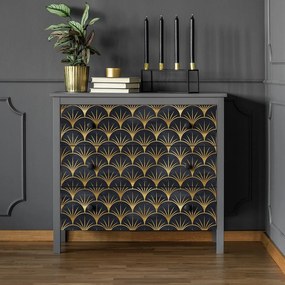 Tapet decorativ pentru mobilier Ambiance Youlika, negru - auriu