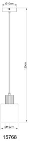 Globo 15768 - Lampă suspendată cu cablu ALEIDIS 1xE27/25W/230V Ø 12 cm