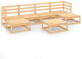 3076069 vidaXL Set mobilier de grădină, 7 piese, lemn masiv de pin