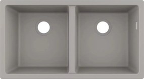 Chiuveta compozit Hansgrohe S51 SilicaTec gri beton 82x45 cm