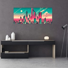 Tablou – Metropolă în stil pop-art (120x50 cm)
