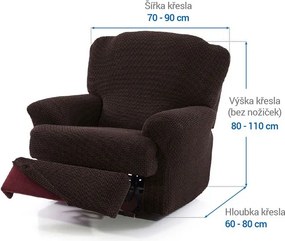 Nueva Textura Huse care se întind foarte bine NIAGARA ciocolatei fotoliu de relaxare (l. 70 - 90 cm)
