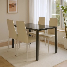 Nicole 4+1 set de luat masa bej