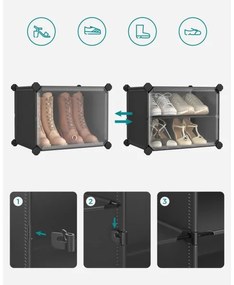 Raft modular cu compartimente BOXIFY, negru